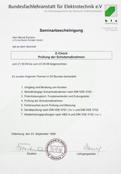 Bernd Meyers, E-CHECK Prüfung der Schutzmaßnahmen